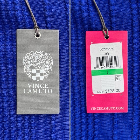 Vince Camuto Sweater Dress Size Large Cobalt Blue 3/4 Length Bell Sleeve New NWT - Picture 7 of 8